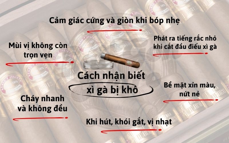 Cách nhận biết xì gà bị khô