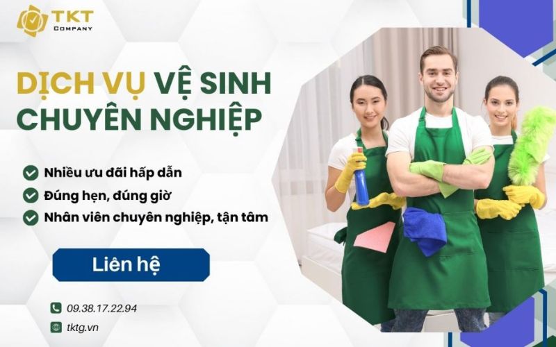 Dịch vụ vệ sinh công nghiệp chuyên nghiệp tại TKT Company