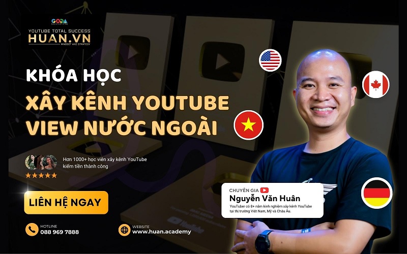 Khóa học xây kênh YouTube tại Huân Academy
