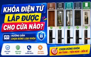 khóa điện tử lắp được cho cửa nào